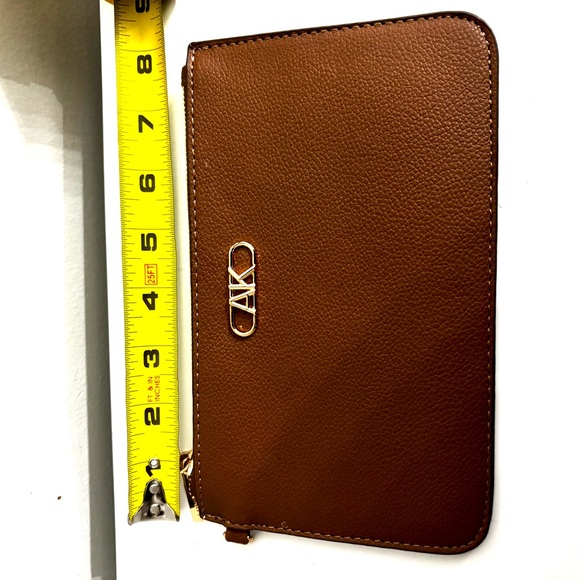 Anne Klein NWOT Brown/Tan/Chestnut Gold Clutch Wristlet Wallet Trio Set New - Picture 9 of 14